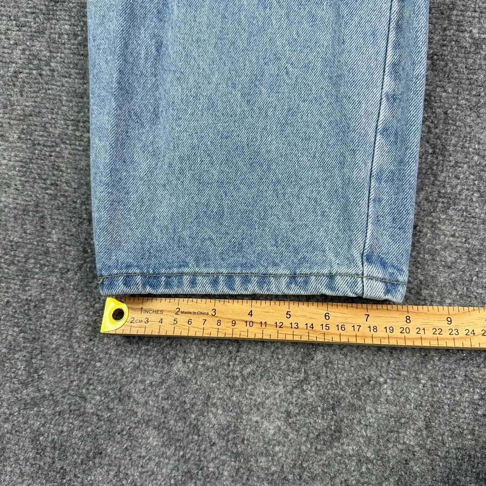 Vintage Bugle Boy 740 Relaxed Fit Jeans Mens 44x30 Light Wash Denim 90s Baggy